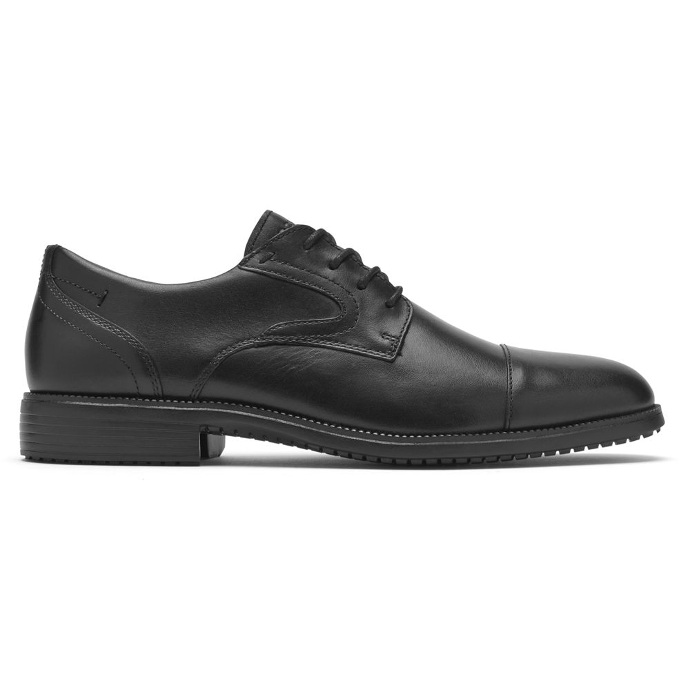 Rockport Canada Total Motion Dressport Cap Toe - Mens Oxfords Black (YQW107849)